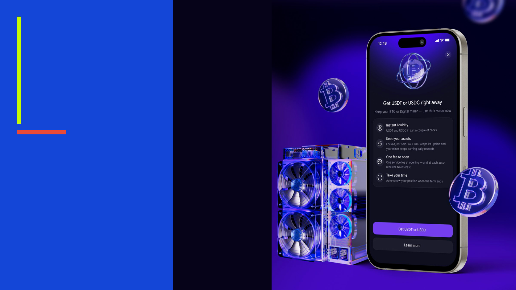 GoMining Lets Bitcoin Miners Access USDT and USDC Without Selling Their Assets